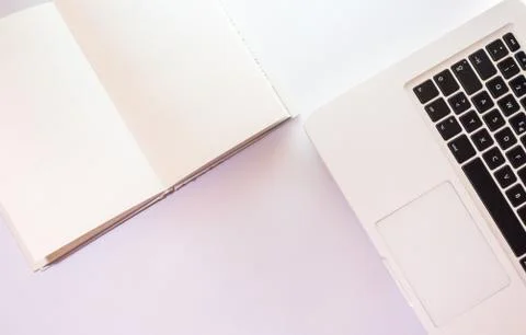 Working computer table Stock Photos