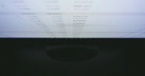 Working on the Computer. Top view pc monitor. Web surfing Stock Footage 100161598