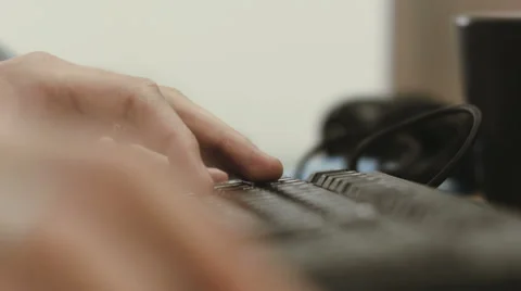 Working with a computer, Typing on keyboard Stock Footage 48143153