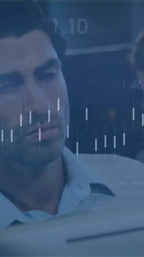 Working on computers, business professionals analyzing financial data charts Stock Footage 319728241