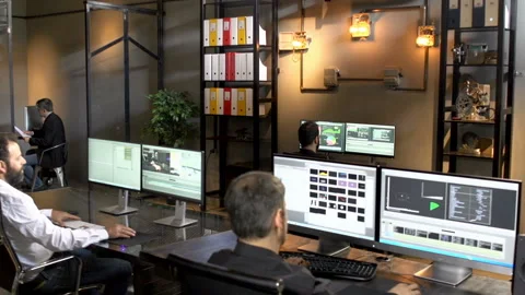 Working With Computers Stock Footage 210439057
