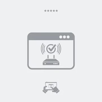 Working connection router icon Stockillustratie