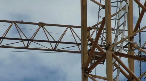 Working construction crane. Stock Footage