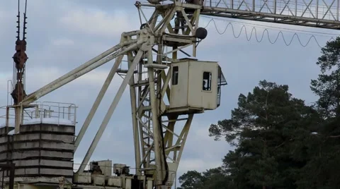 Working construction crane. Stock Footage