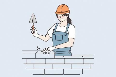 Working in construction, repairman concept Stock Illustration