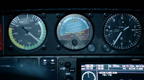 Working control panel instruments on a plane 動画素材 65286614