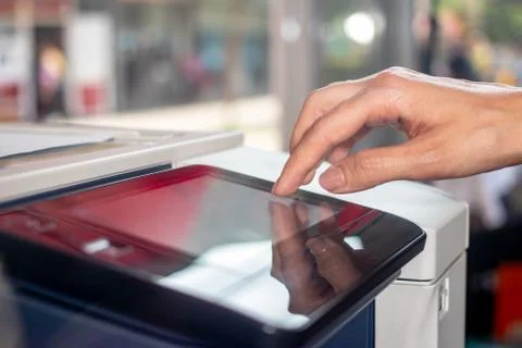 Working on a copy machine Stock Photos