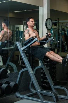 Working core exercises. Stock Photos