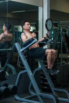 Working core at the gym Stock Photos