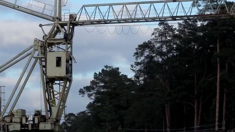 Working crane at building site in summer Stock Footage 72073622