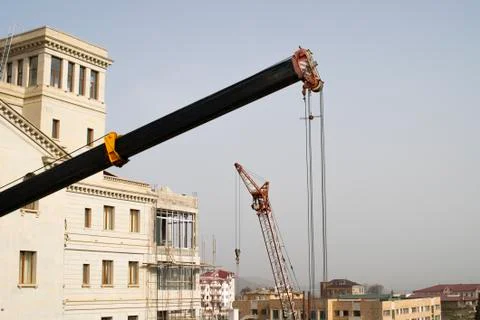 Working crane outdoor Stockfoto's