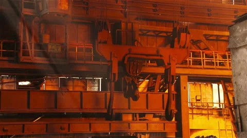 Working crane in the workshop Stock Footage 54767126