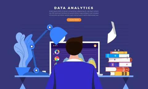 Working data analysis Stock Illustration