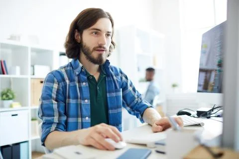 Working with database Stock Photos