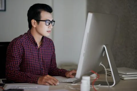 Working with database Stock Photos