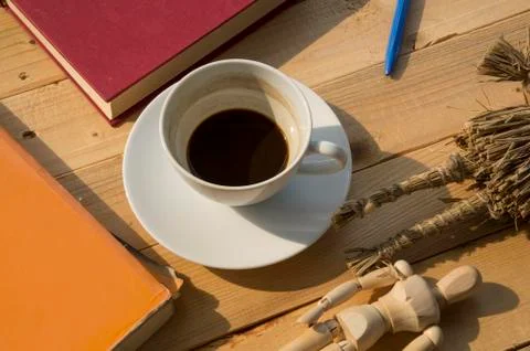 Working day with coffee Foto stock