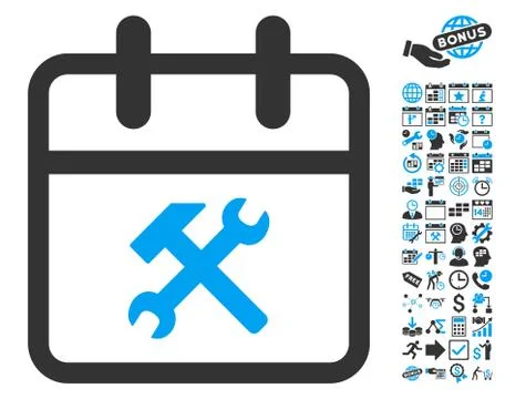Working Day Flat Vector Icon With Bonus Stock Illustration