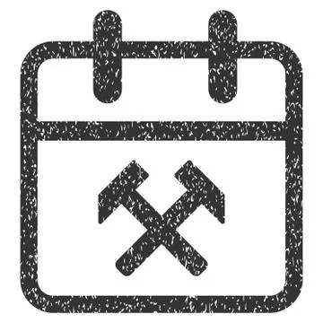 Working Day Grainy Texture Icon Stock Illustration