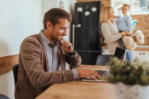 Working day at home Stock Photos