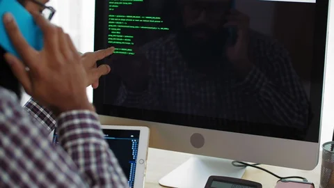 Working Day of Programmer Stock Footage 101932648