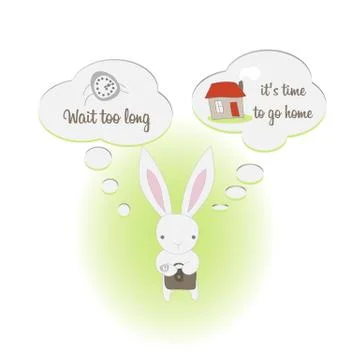 Working day waiting Stock Illustration