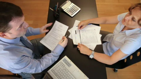 Working at the desk Stock Footage 795574