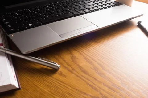 Working desk space. Stock Photos