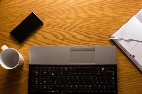 Working desk space. Foto stock