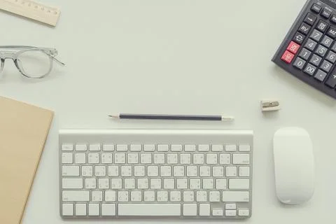 Working desktop concept idea Stock Photos