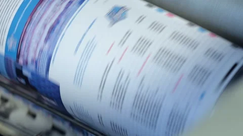 Working devices in the printing house Stock Footage 43739662