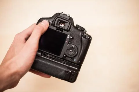 Working with digital camera Stock Photos