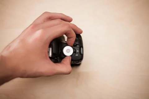 Working with digital camera Stock Photos