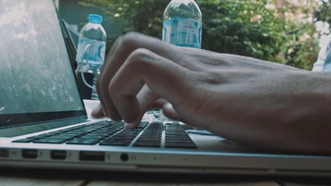 Working digital laptop startup macbook marketing Stock Footage 115988220