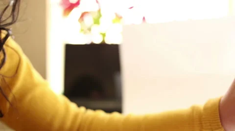 Working on digital tablet HD 1080i Stock Footage 35715752