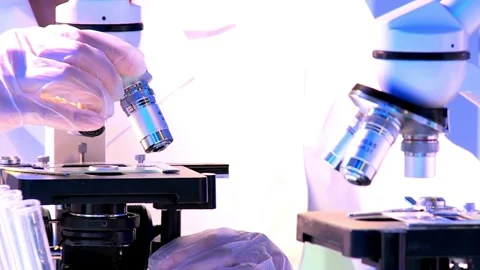 Working diligently in a high-tech laboratory, with the latest technology Stock Footage 336582684