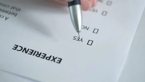 Working with the document "Experience". Stock Footage 157532859