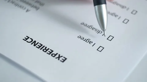 Working with the document "Experience". Stock Footage 157866818