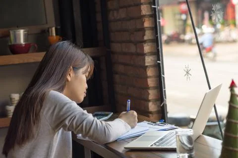 Working with documents and reports Stock Photos