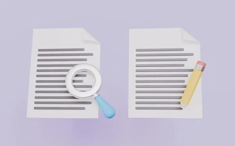Working with documents, Interaction with business paper and files Stock Illustration
