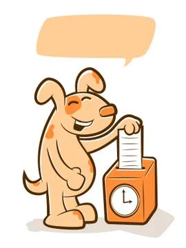 Working like a dog Stock Illustration