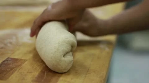 Working with dough Stock Footage 9436139