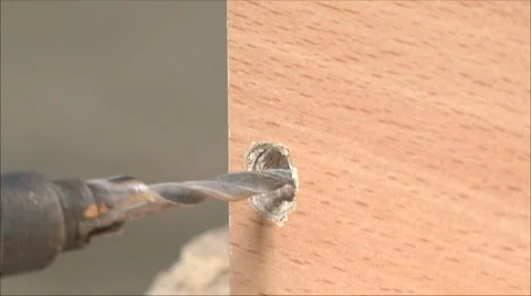 Working drill bit wood Stock-Footage 5090107