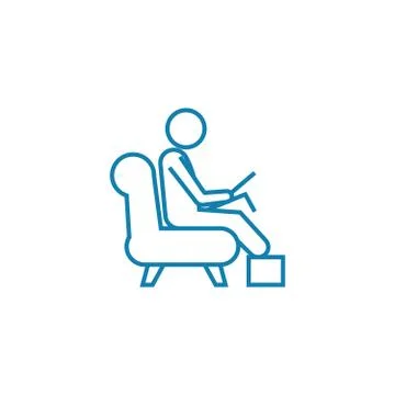 Working as a driver linear icon concept. Working as a driver line vector sign Stock Illustration