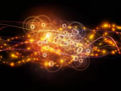 Working Dynamic Network Stock Illustration