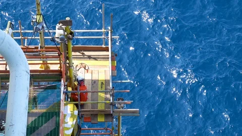 Working At The Edge Platform. Stock Footage 129530585