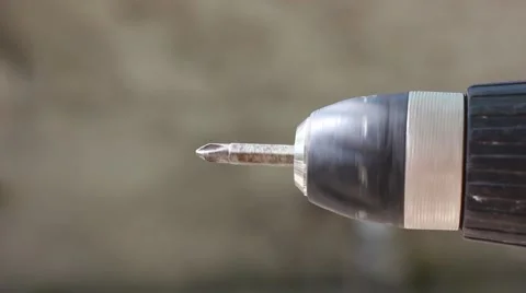 Working electric drill Stock Footage 64741971