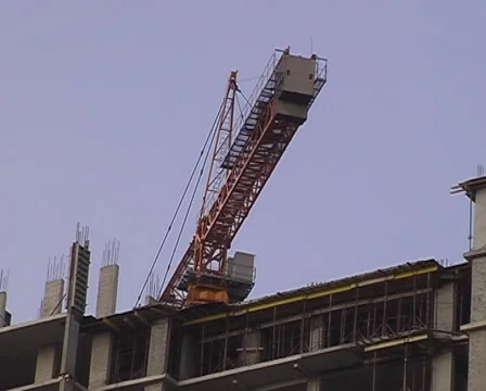 Working elevating crane. Stock-Footage 935332