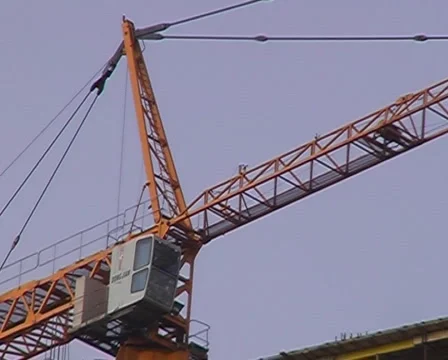 Working elevating crane. 스톡 동영상 935340