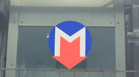 Working elevator in subway metro Stock Footage 58774076