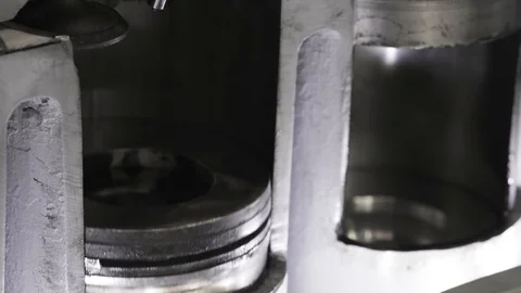 Working Engine movement pistons Stock Footage 95996085